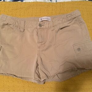 Women's Beige Cargo Shorts